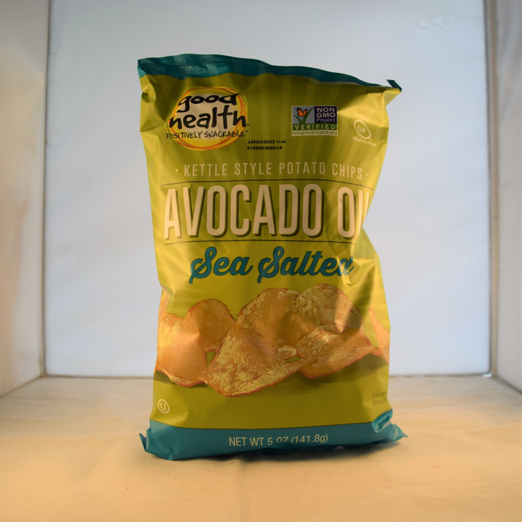 Good Health Kettle Style Potato Chips Olive Oil Sea Salted, 141.8g